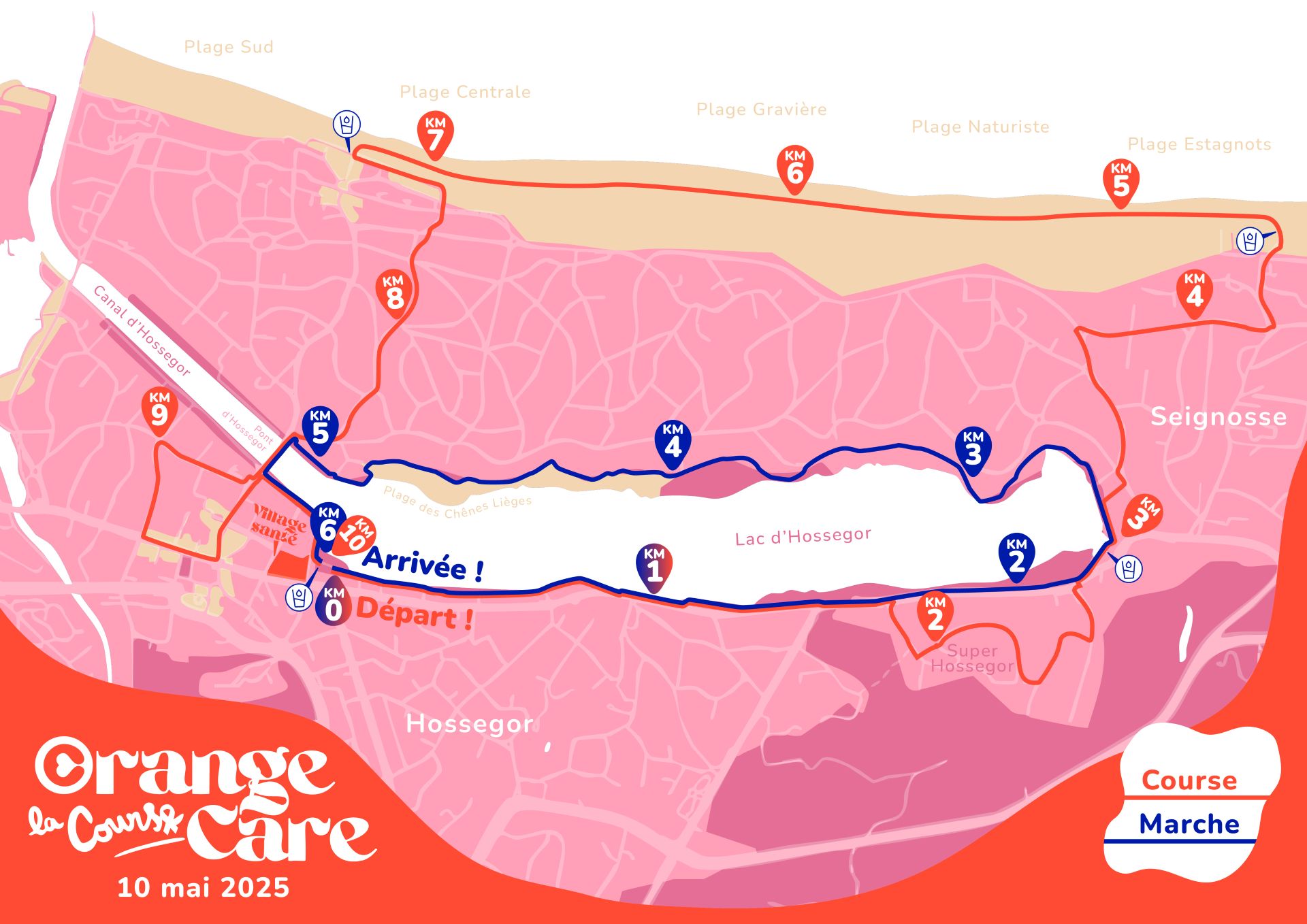 Orange Care 2025 La Course Les Parcours